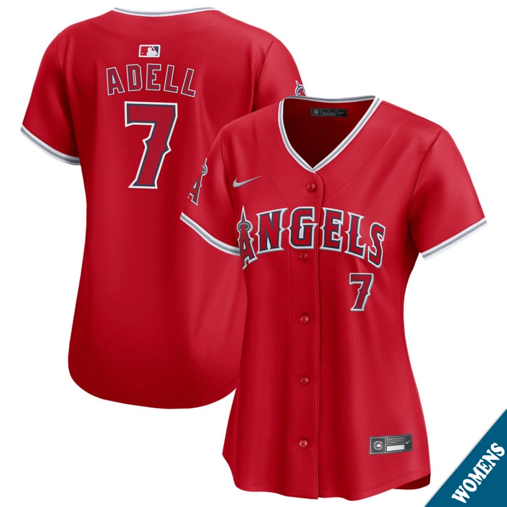 Women's Los Angeles Angels Jo Adell #7 Red Alternate Limited Jersey