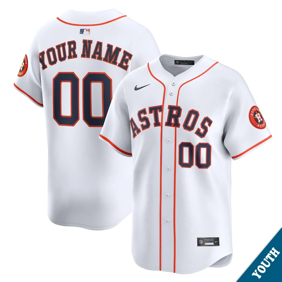 Youth Houston Astros Jose Altuve #27 Home White Limited Jersey