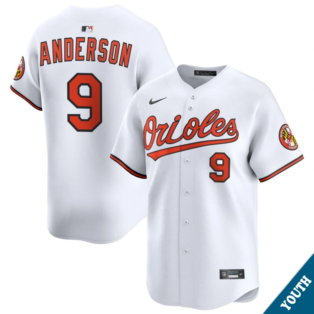 Youth Baltimore Orioles Brady Anderson #9 Home White Limited Former Player Jersey Youth Baltimore Orioles Brady Anderson #9 Home White Limited Former Player Jersey
