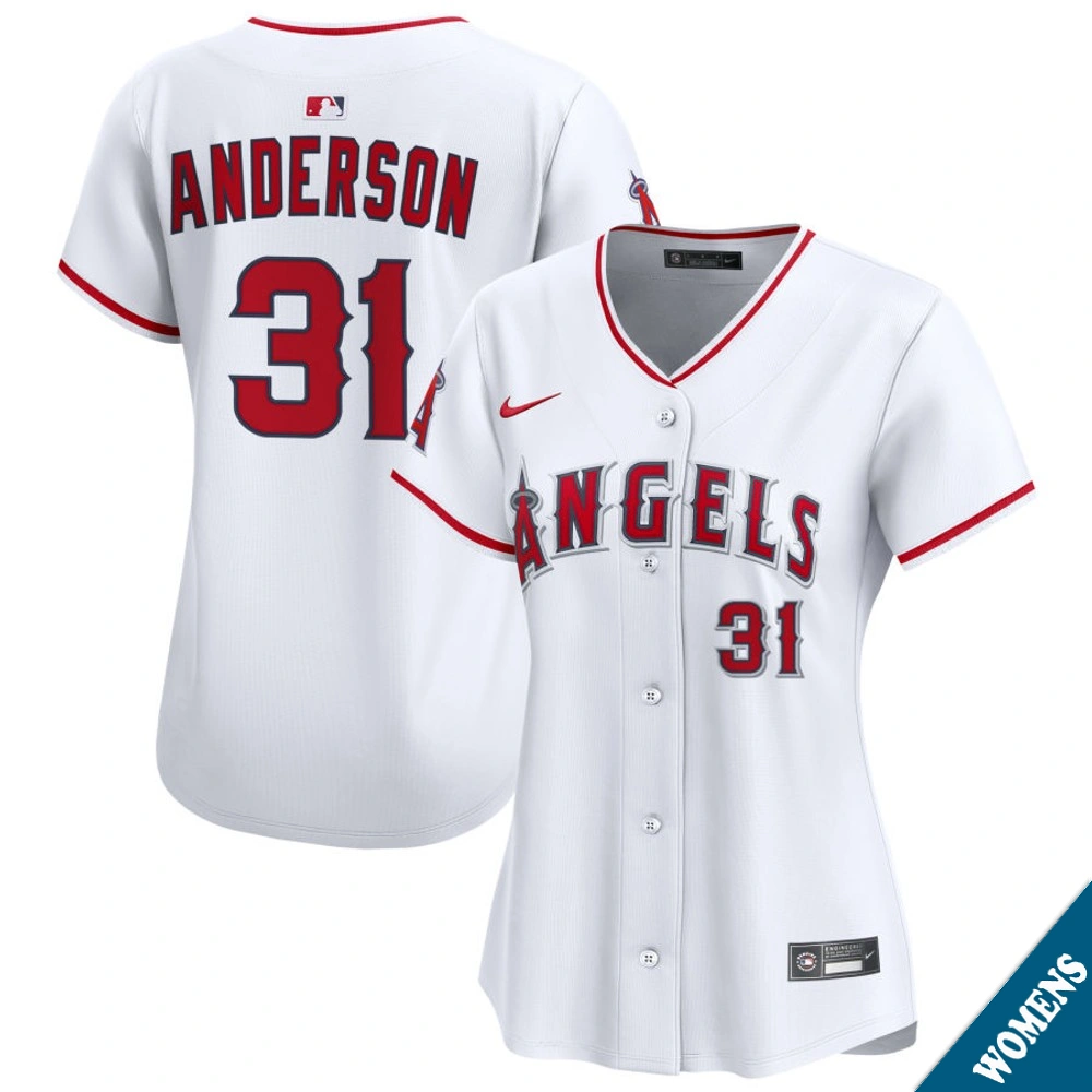 Women's Los Angeles Angels Tyler Anderson #31 Home White Limited Jersey