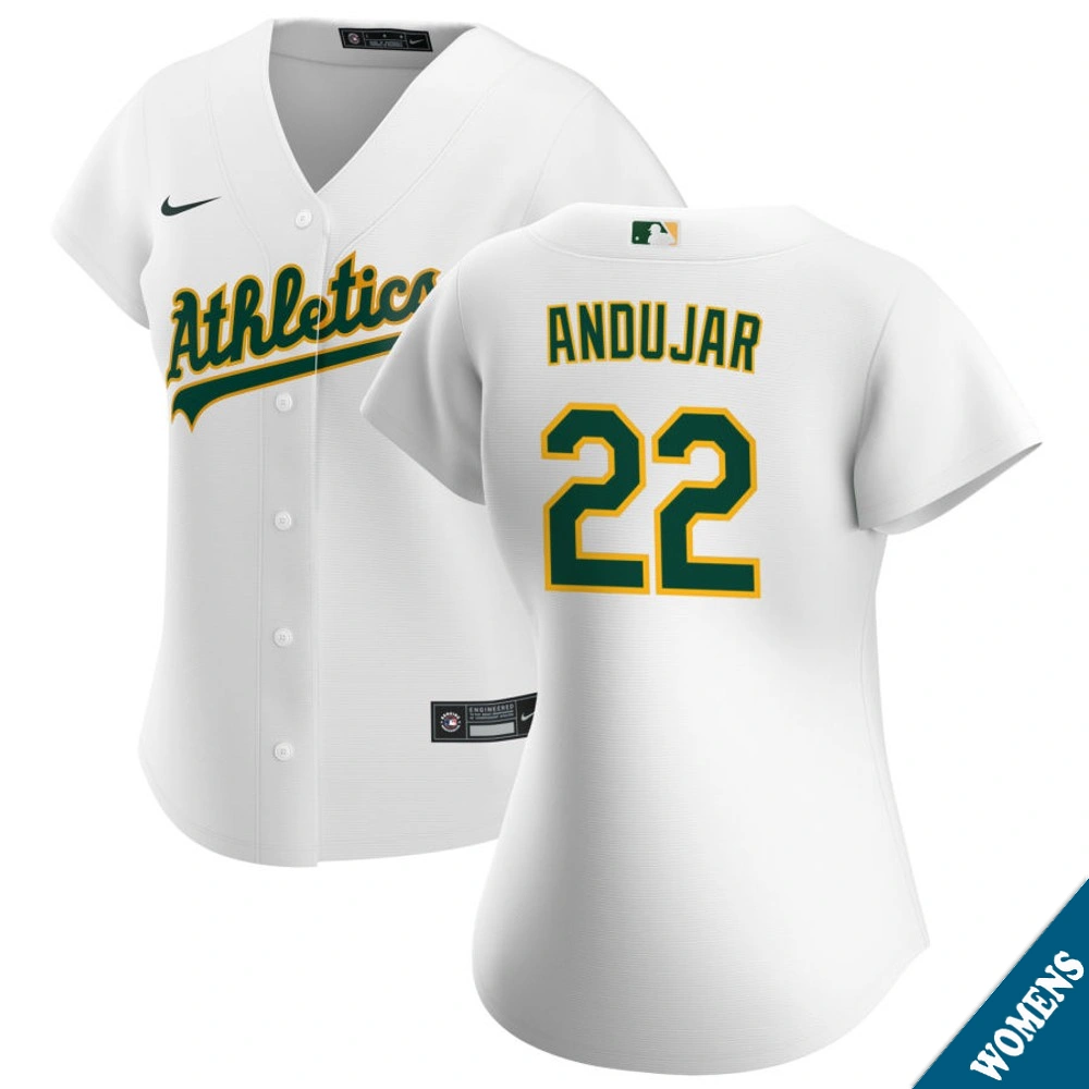 Women's Athletics Miguel Andujar #22 Home White Replica Jersey