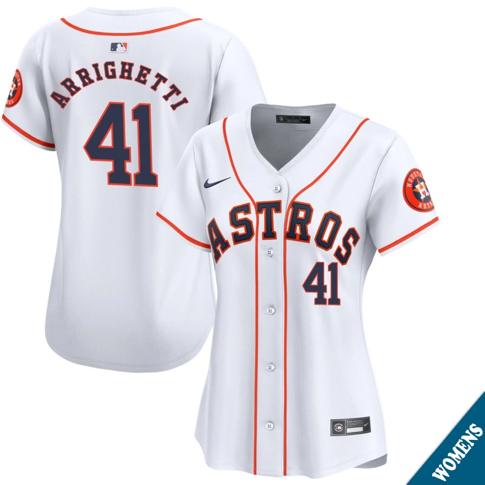 Women's Houston Astros Spencer Arrighetti #41 Home White Limited Jersey