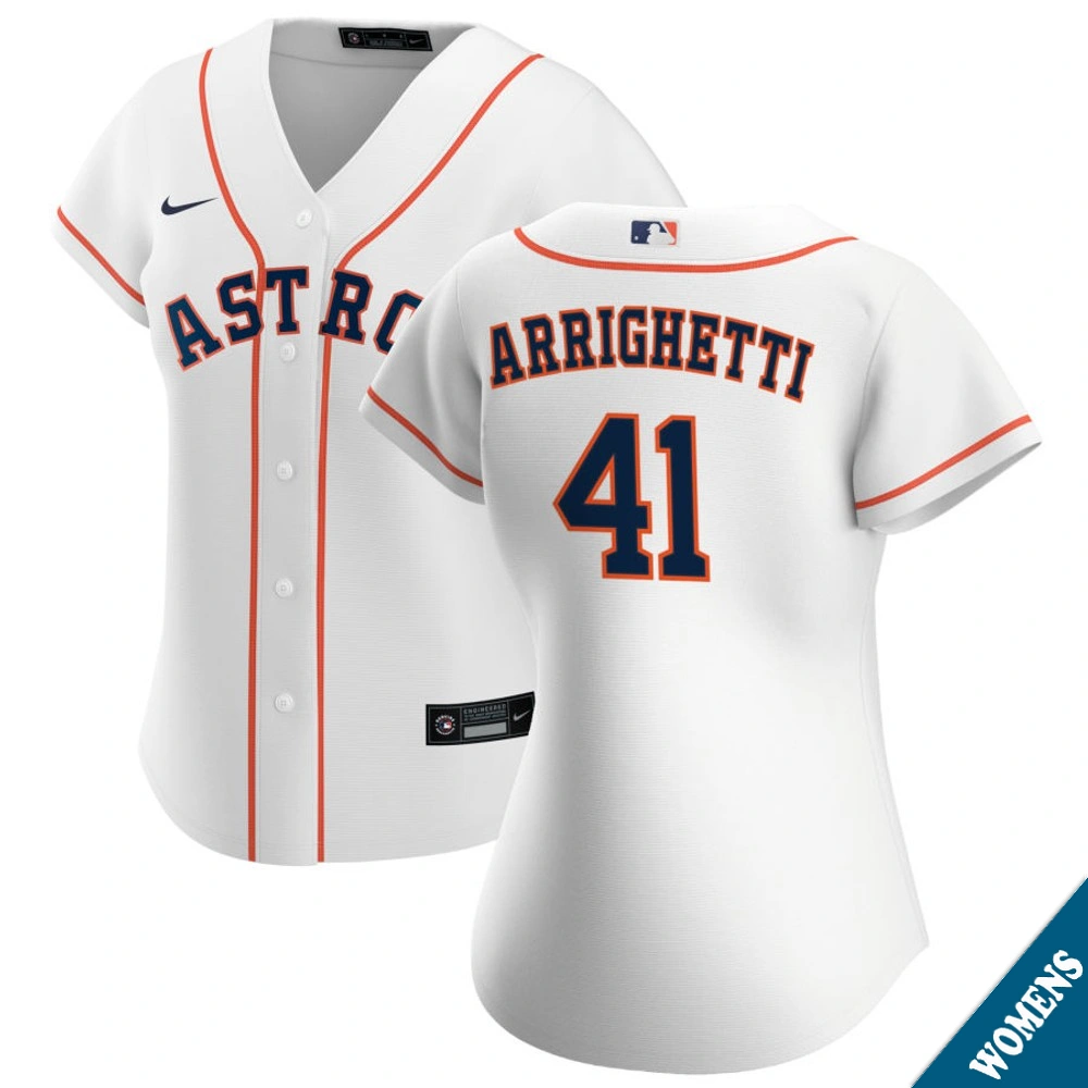 Women's Houston Astros Spencer Arrighetti #41 Home White Replica Jersey