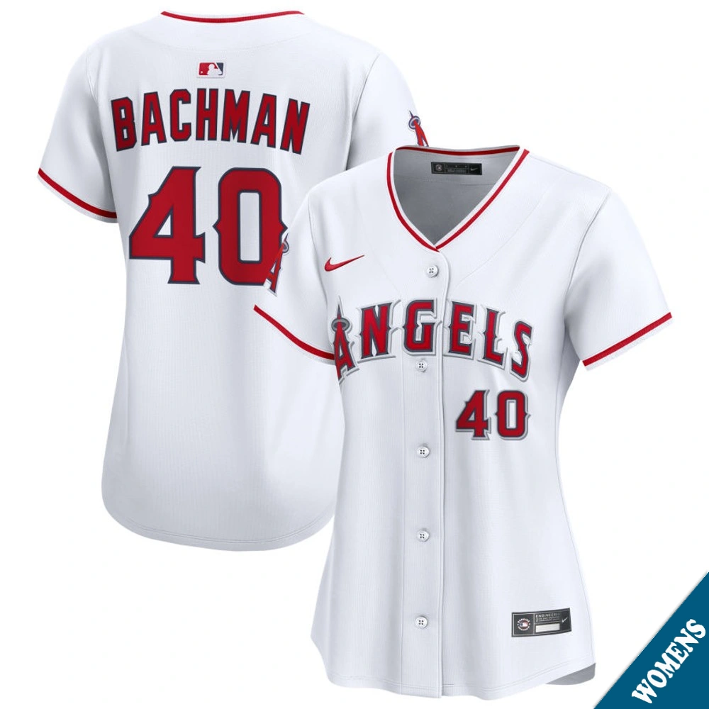 Women's Los Angeles Angels Sam Bachman #40 Home White Limited Jersey