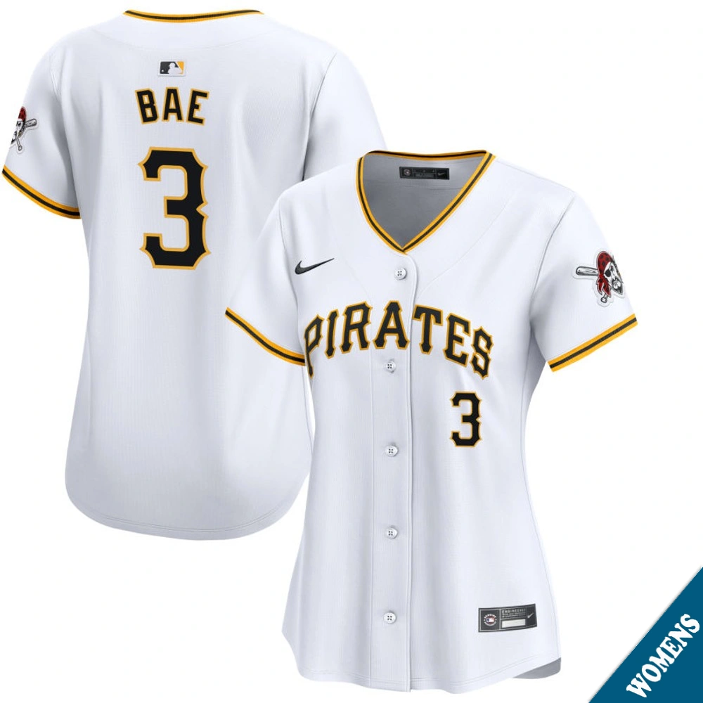 Women's Pittsburgh Pirates Ji Hwan Bae #3 Home White Limited Jersey