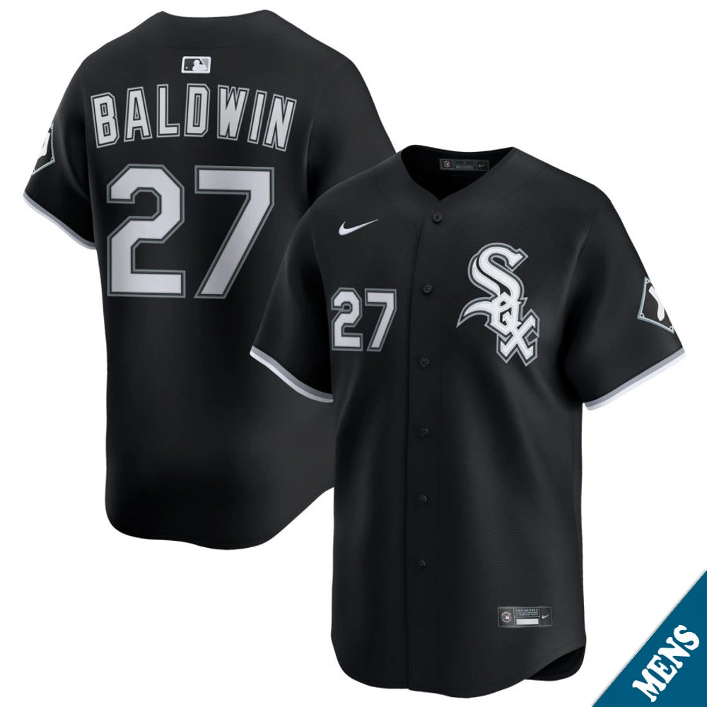 Men's Chicago White Sox Brooks Baldwin #27 Black Alternate Limited Jersey Men's Chicago White Sox Brooks Baldwin #27 Black Alternate Limited Jersey