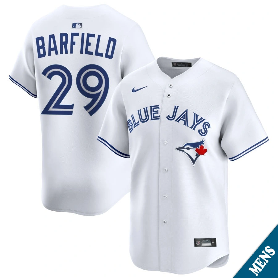 Men's Toronto Blue Jays Jesse Barfield #29 Home White Limited Former Player‌ Jersey