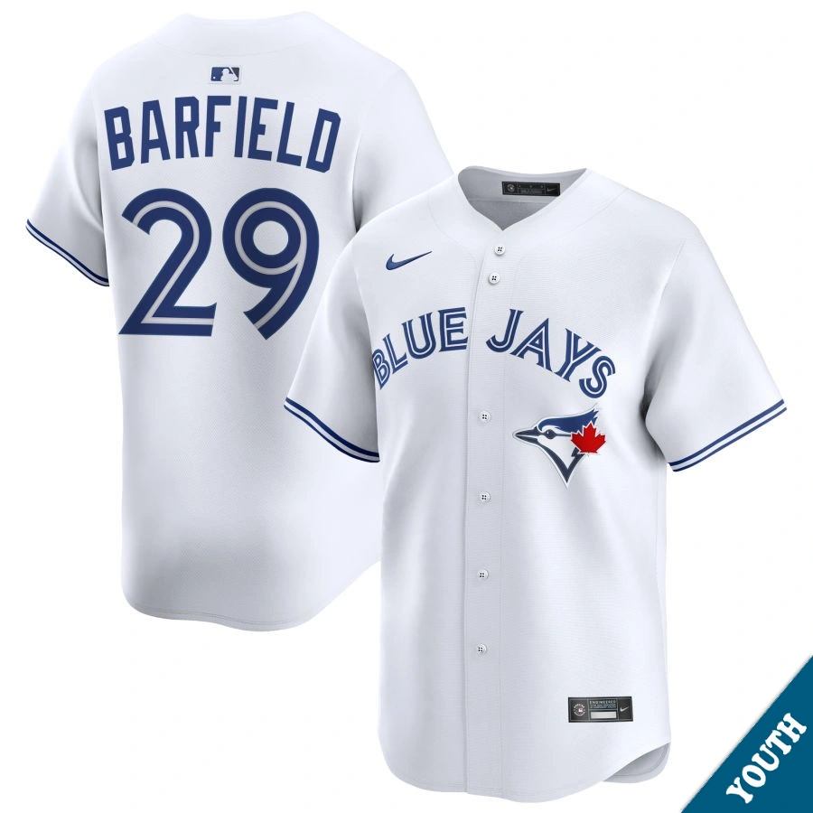Youth Toronto Blue Jays Jesse Barfield #29 Home White Limited Former Player‌ Jersey