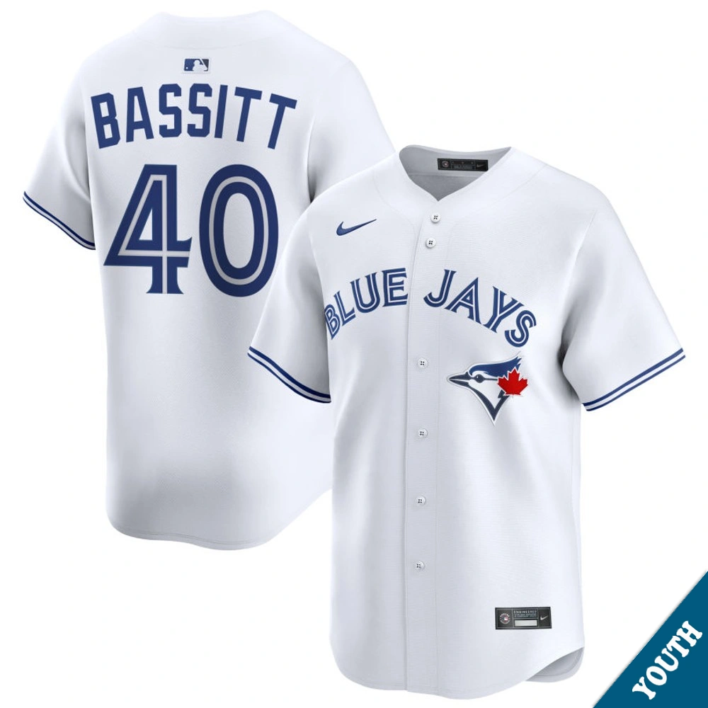 Youth Toronto Blue Jays Chris Bassitt #40 Home White Limited Jersey