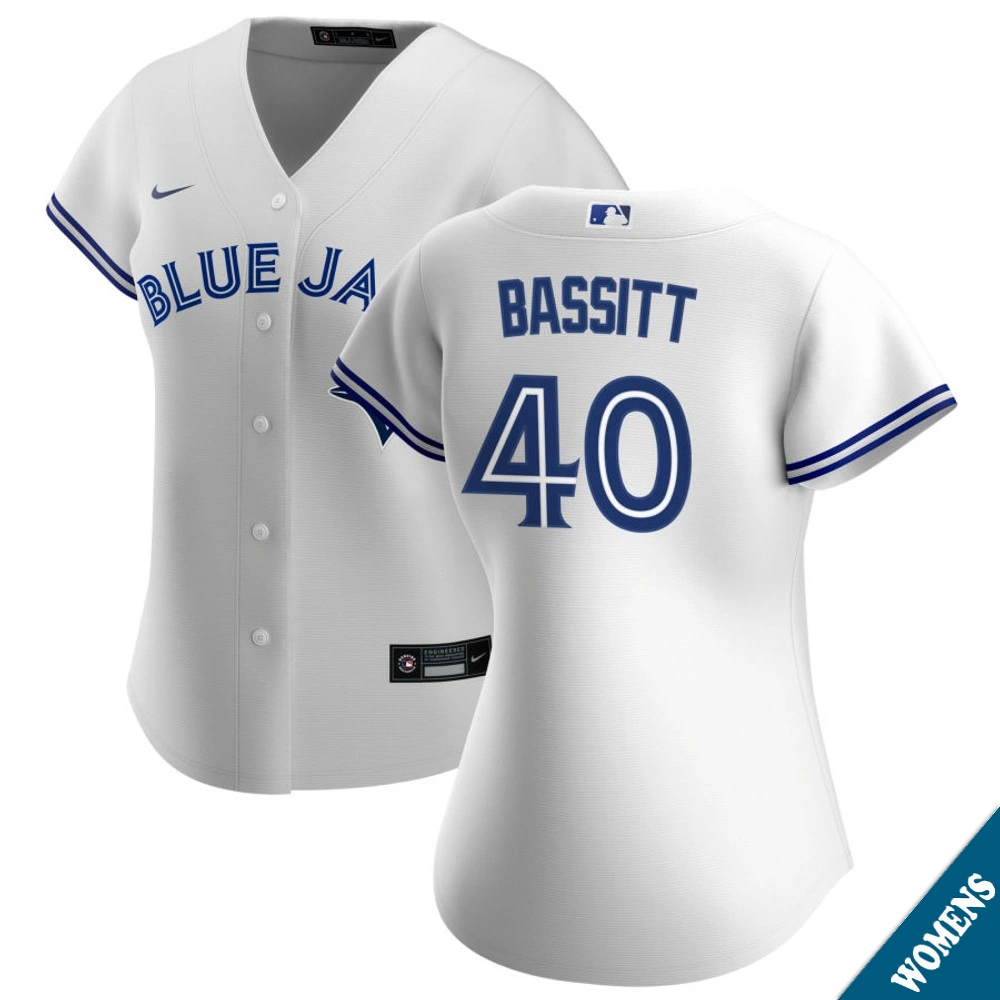 Women's Toronto Blue Jays Chris Bassitt #40 Home White Replica Jersey