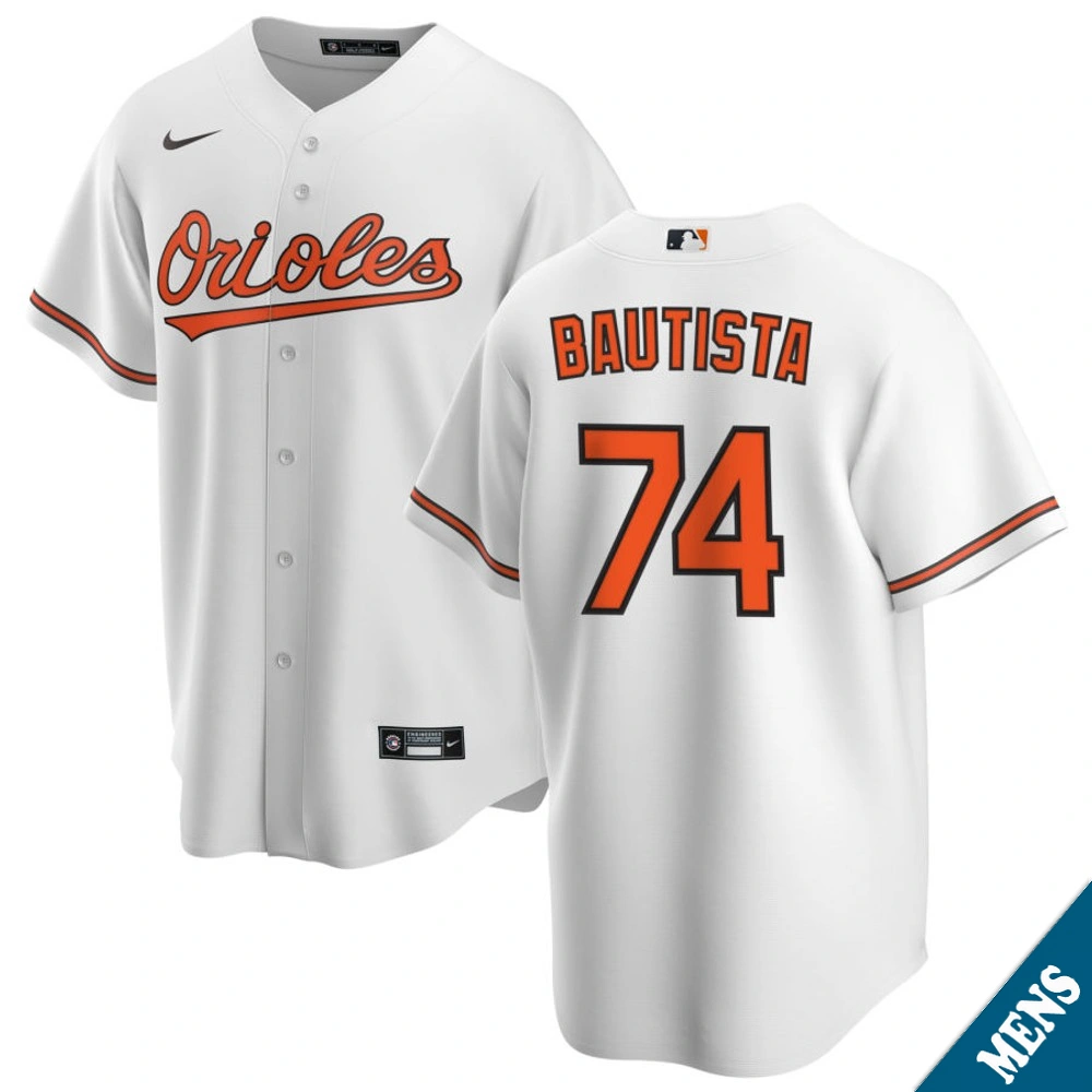 Men's Baltimore Orioles Felix Bautista #74 Home White Replica Jersey