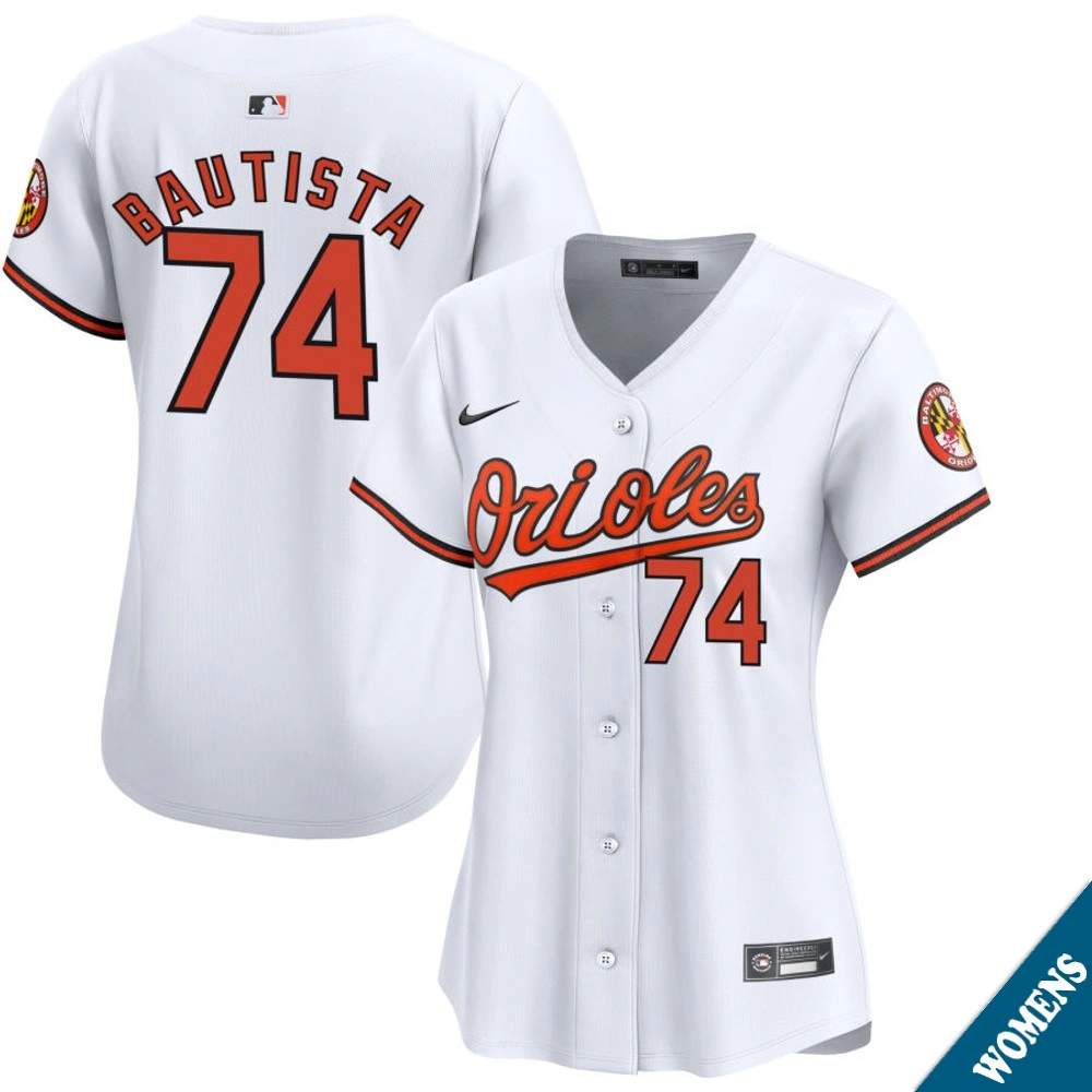 Women's Baltimore Orioles Felix Bautista #74 Home White Limited Jersey