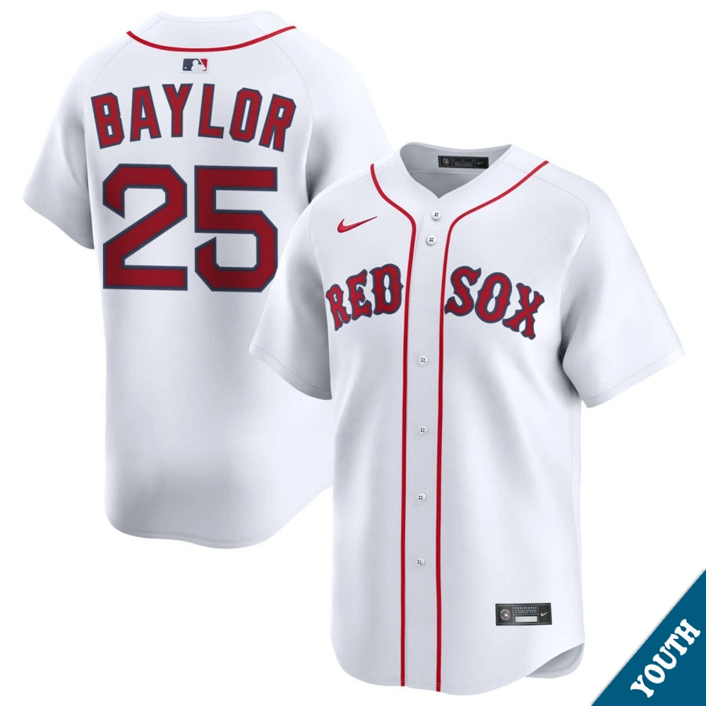 Youth Boston Red Sox Don Baylor #25 Home White Limited Former Player Jersey Youth Boston Red Sox Don Baylor #25 Home White Limited Former Player Jersey