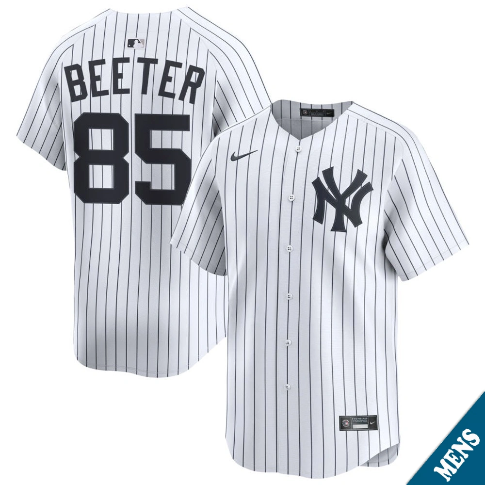 Men's New York Yankees Clayton Beeter #85 Home White Limited Jersey
