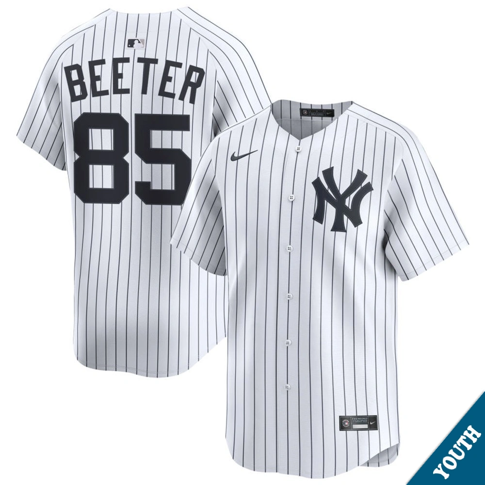 Youth New York Yankees Clayton Beeter #85 Home White Limited Jersey