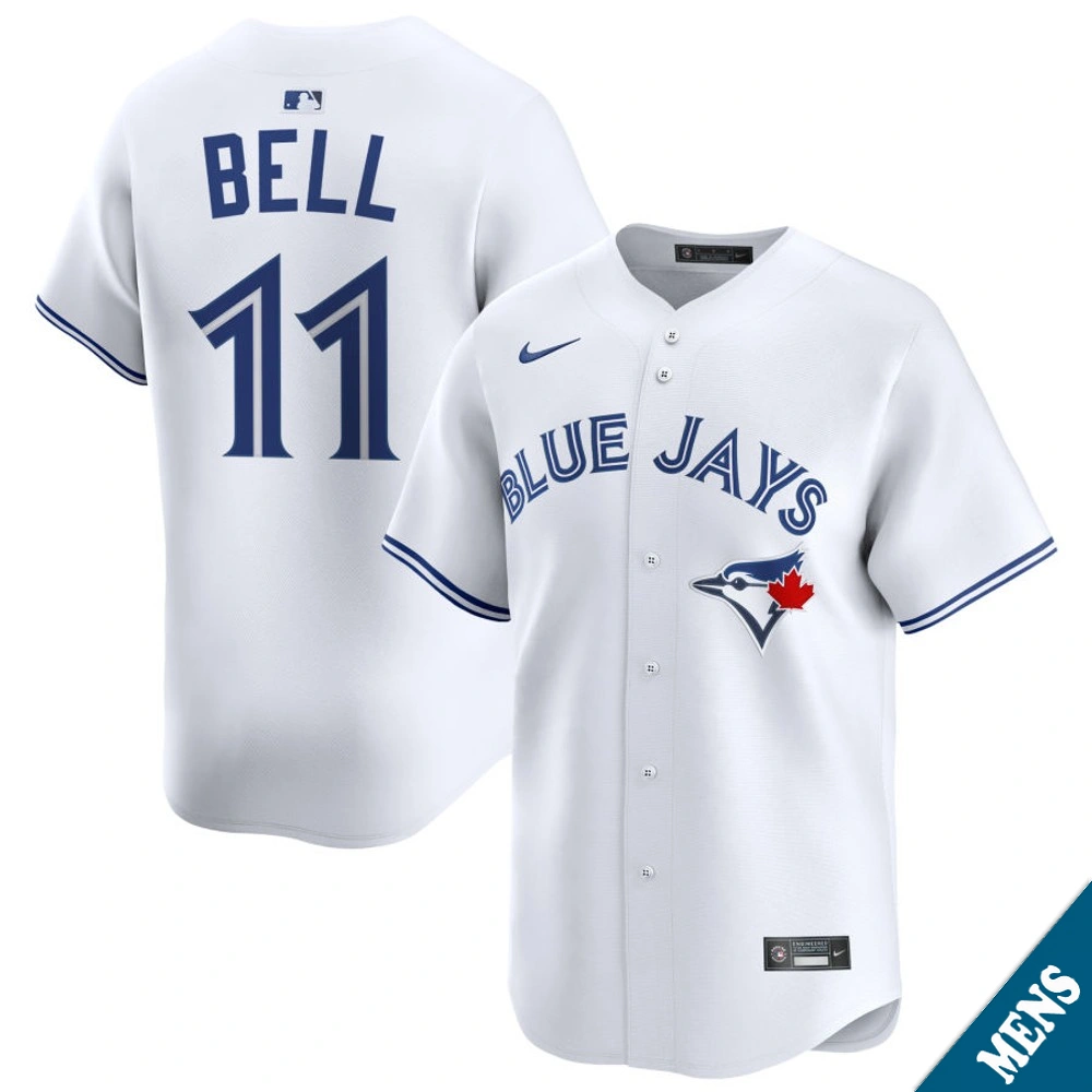 Men's Toronto Blue Jays George Bell #11 Home White Limited Former Player‌ Jersey