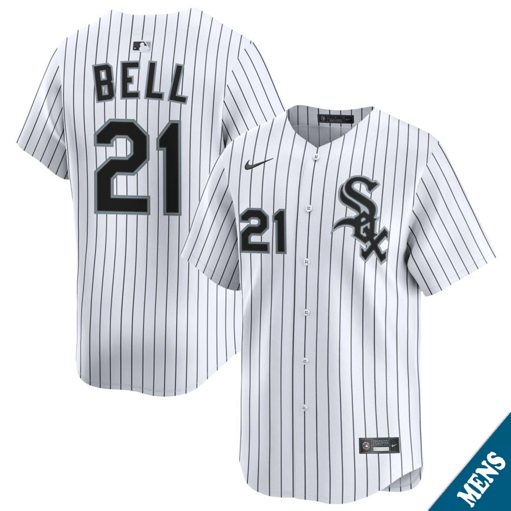 Men's Chicago White Sox George Bell #21 Home White Limited Former Player Jersey Men's Chicago White Sox George Bell #21 Home White Limited Former Player Jersey