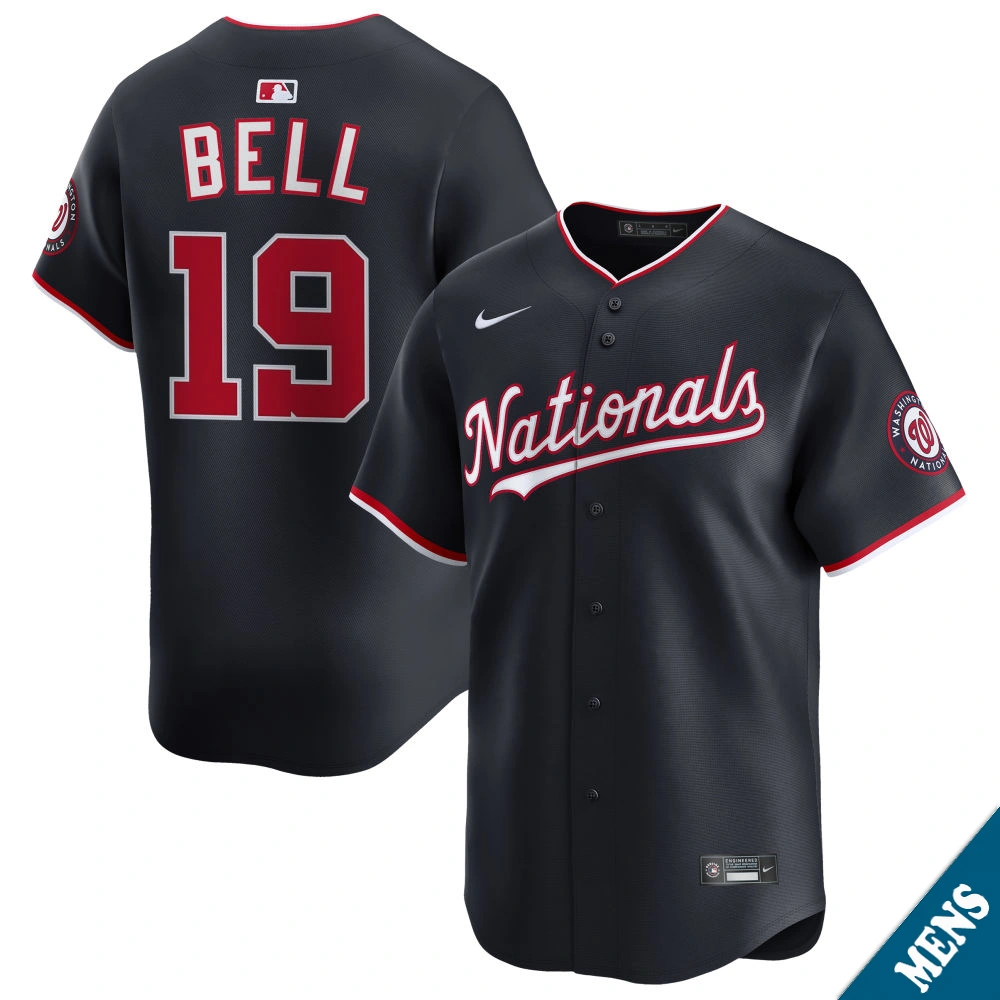 Men's Washington Nationals Josh Bell #19 Navy Alternate Limited Jersey
