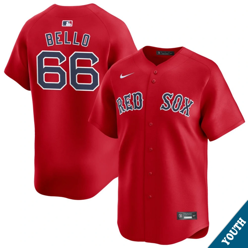 Youth Boston Red Sox Brayan Bello #66 Red Alternate Limited Jersey Youth Boston Red Sox Brayan Bello #66 Red Alternate Limited Jersey