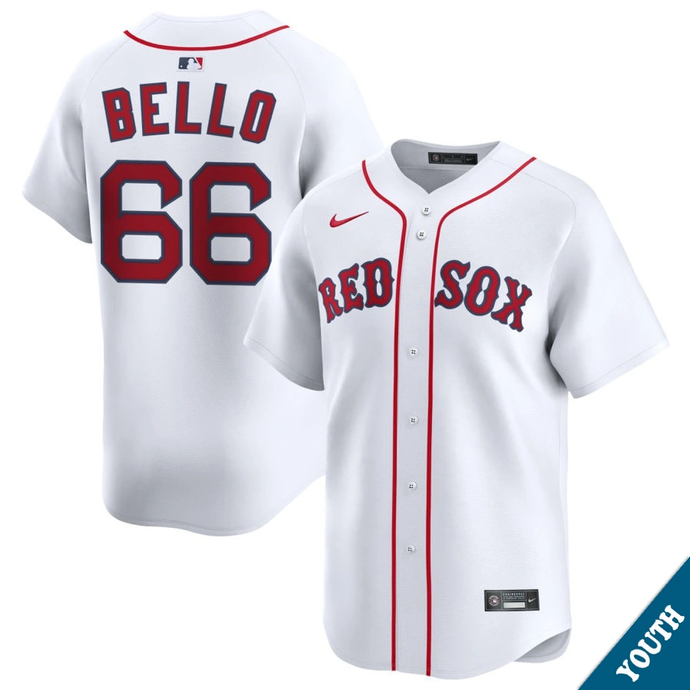 Youth Boston Red Sox Brayan Bello #66 Home White Limited Jersey Youth Boston Red Sox Brayan Bello #66 Home White Limited Jersey