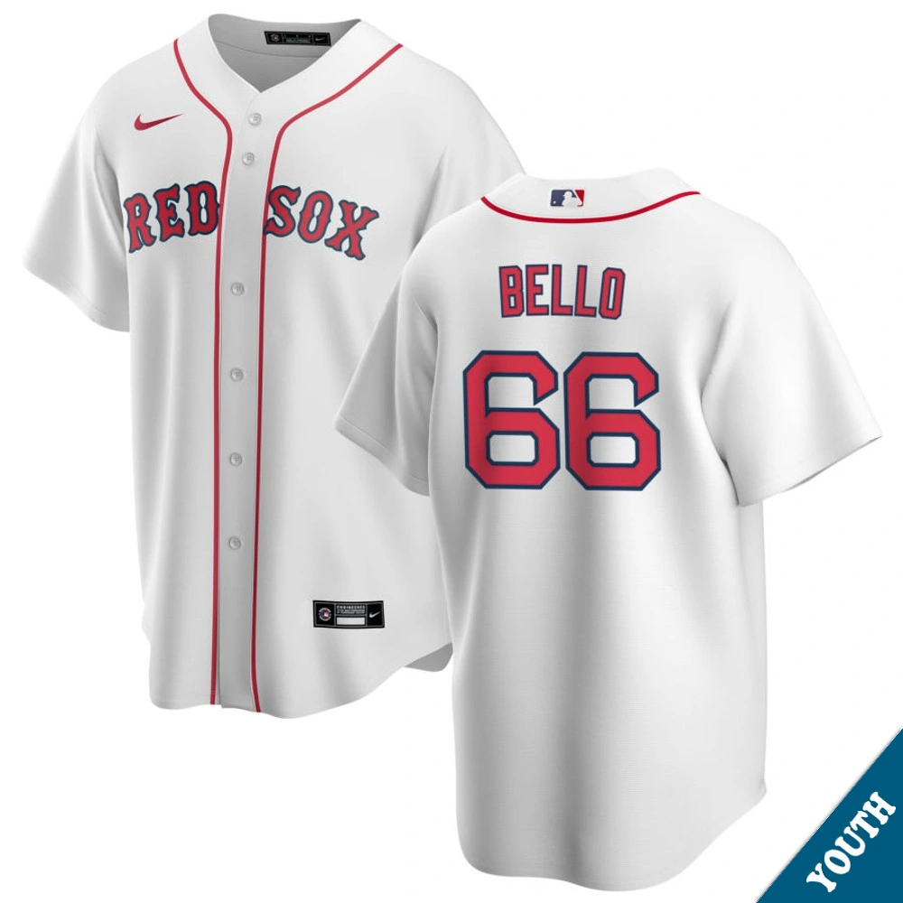 Youth Boston Red Sox Brayan Bello #66 Home White Replica Jersey Youth Boston Red Sox Brayan Bello #66 Home White Replica Jersey