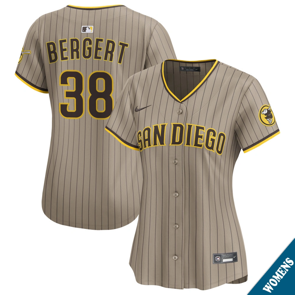 Women's San Diego Padres Ryan Bergert #38 Sand Alternate Limited Jersey