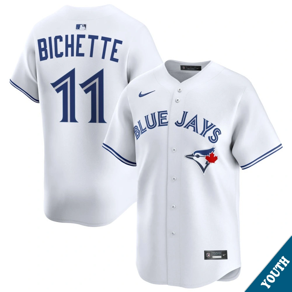 Youth Toronto Blue Jays Bo Bichette #11 Home White Limited Jersey