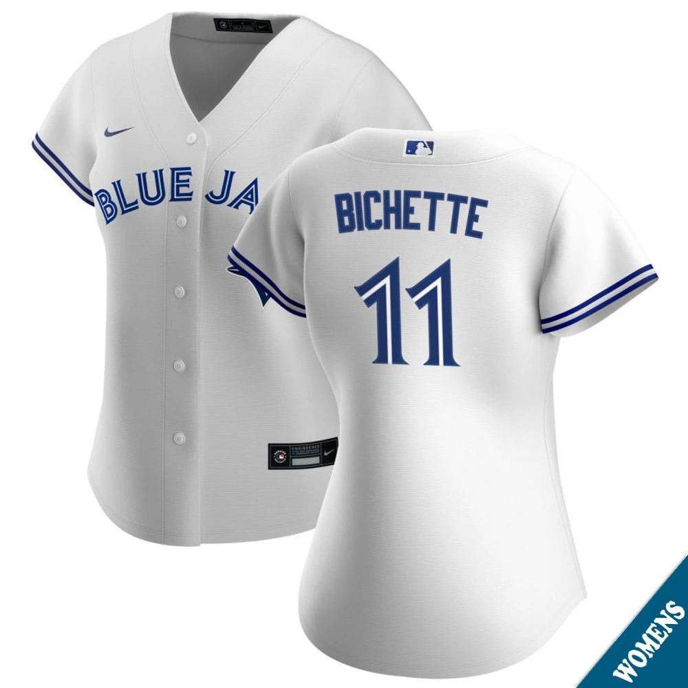 Women's Toronto Blue Jays Bo Bichette #11 Home White Replica Jersey