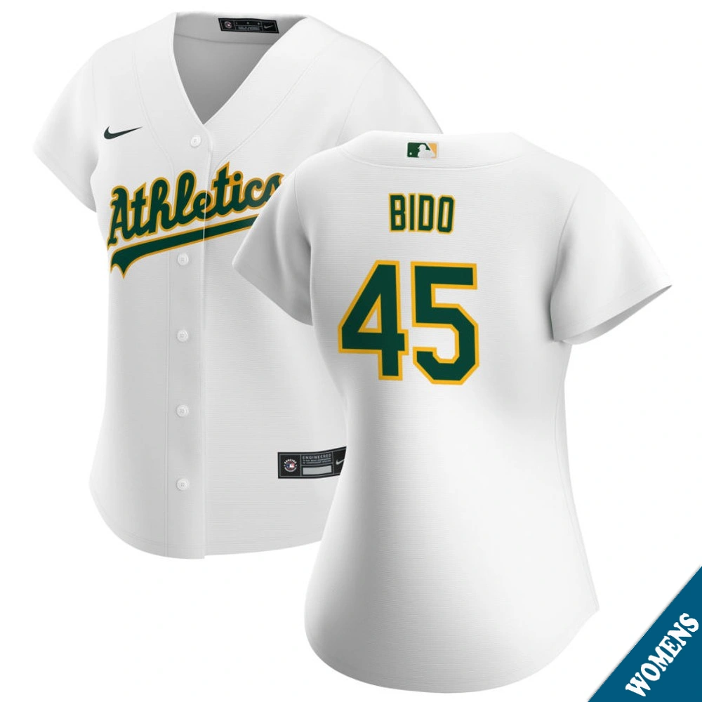 Women's Athletics Osvaldo Bido #45 Home White Replica Jersey