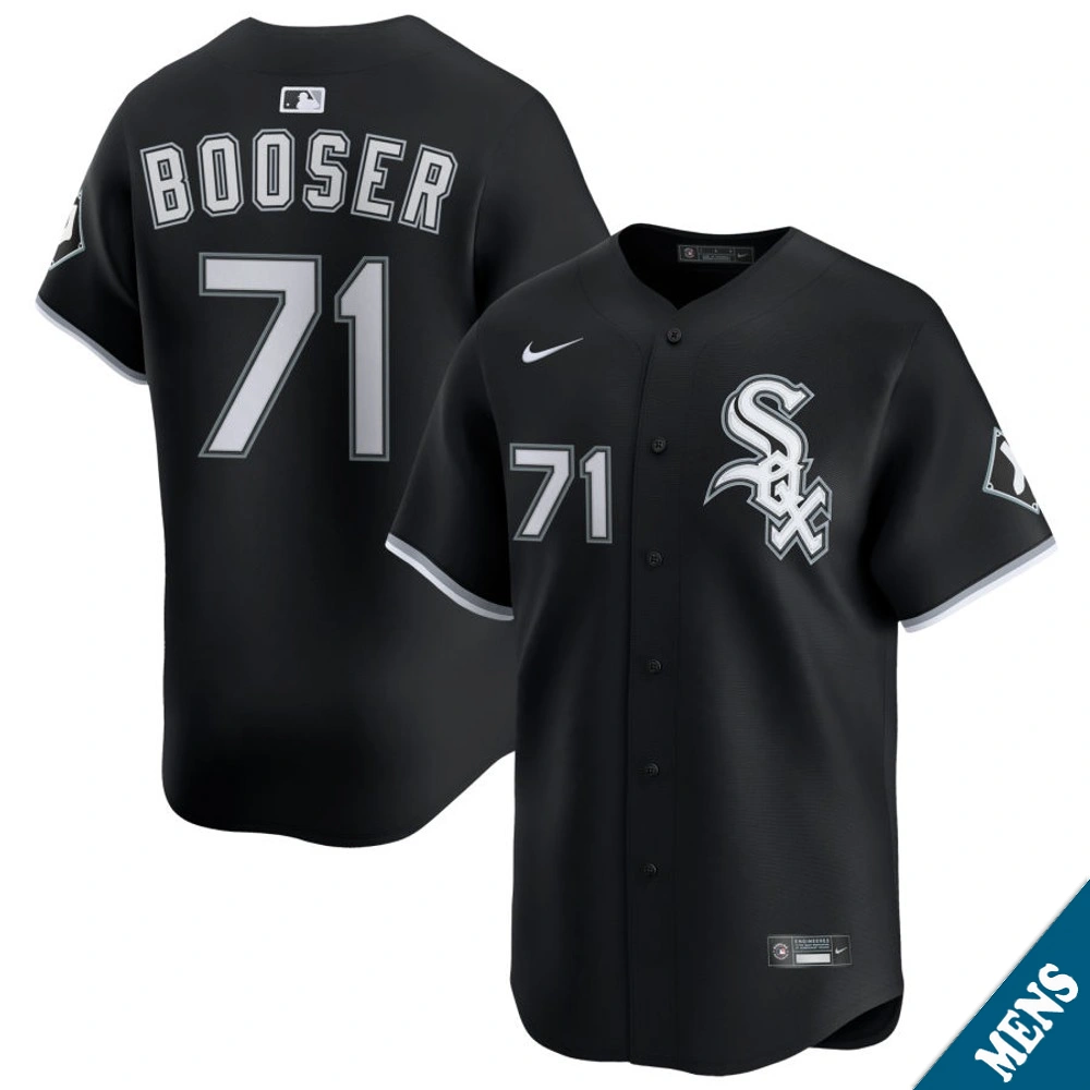 Men's Chicago White Sox Cam Booser #71 Black Alternate Limited Jersey Men's Chicago White Sox Cam Booser #71 Black Alternate Limited Jersey