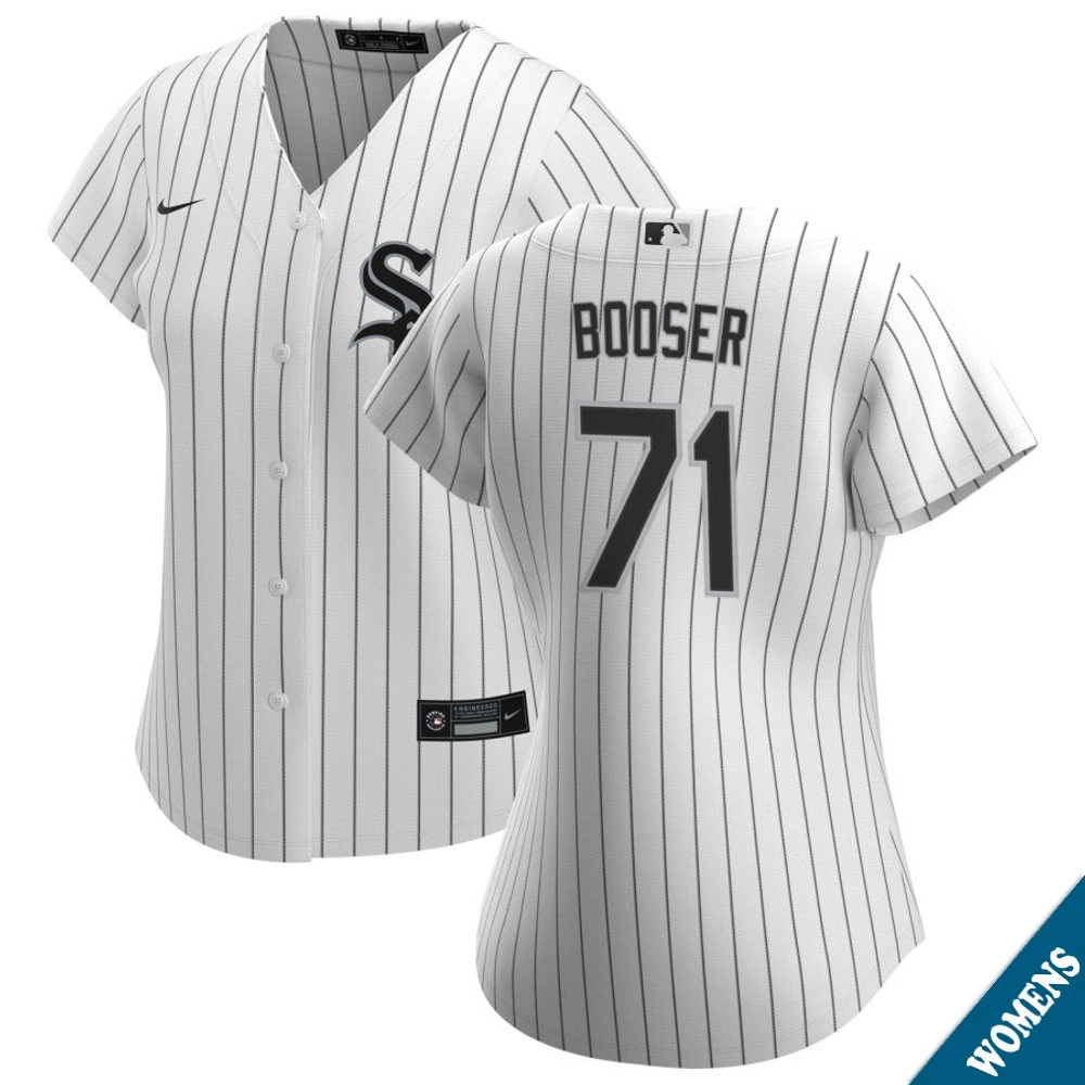 Women's Chicago White Sox Cam Booser #71 Home White Replica Jersey Women's Chicago White Sox Cam Booser #71 Home White Replica Jersey
