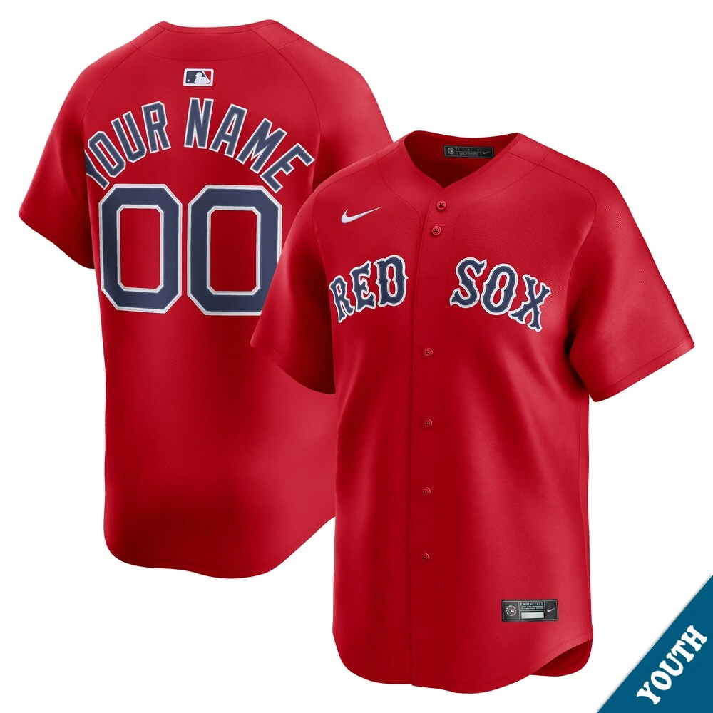 Youth Boston Red Sox Custom Red Alternate Limited Jersey Youth Boston Red Sox Custom Red Alternate Limited Jersey