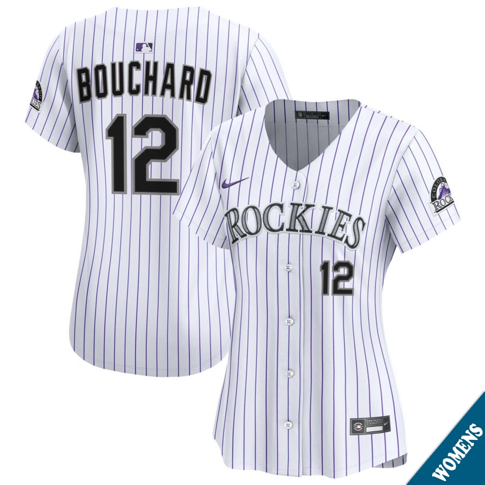 Women's Colorado Rockies Sean Bouchard #12 Home White Limited Jersey