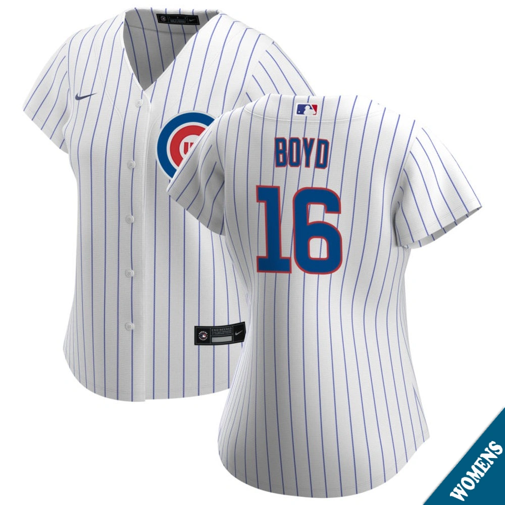 Women's Chicago Cubs Matthew Boyd #16 Home White Replica Jersey Women's Chicago Cubs Matthew Boyd #16 Home White Replica Jersey
