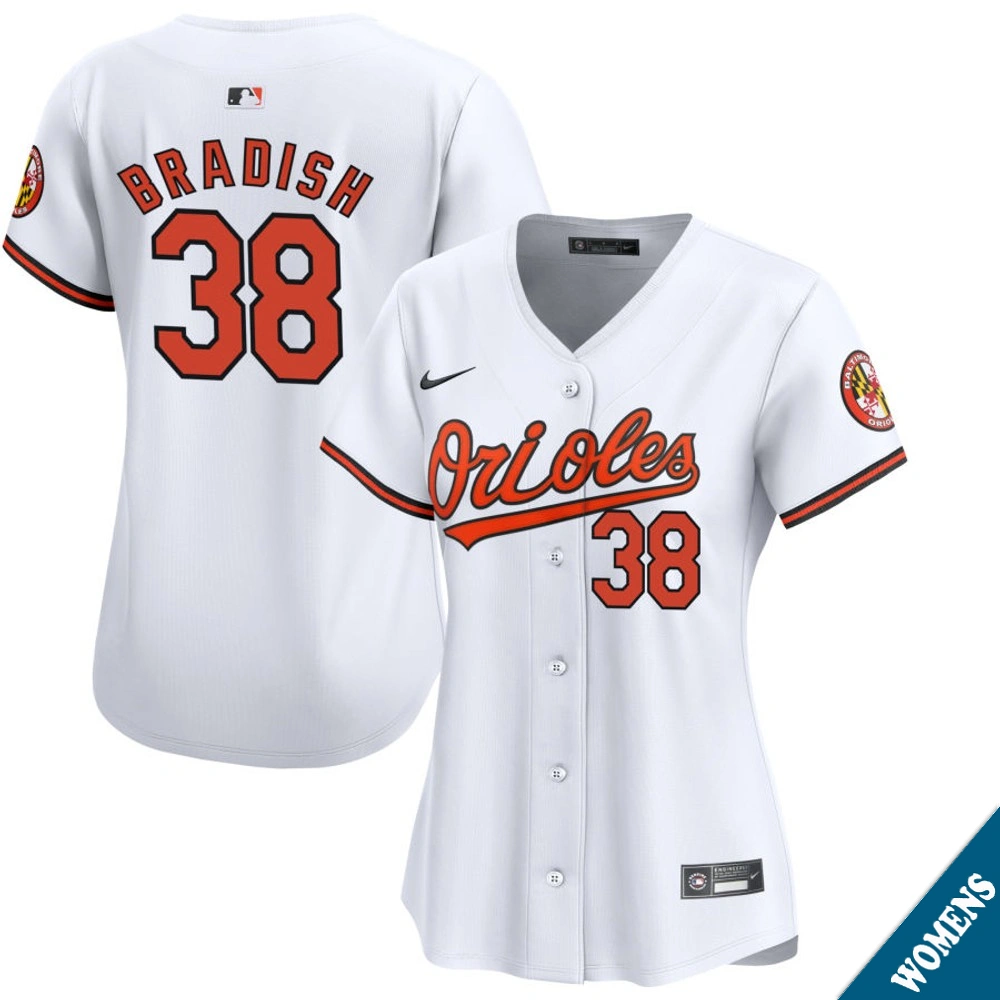 Women's Baltimore Orioles Kyle Bradish #38 Home White Limited Jersey