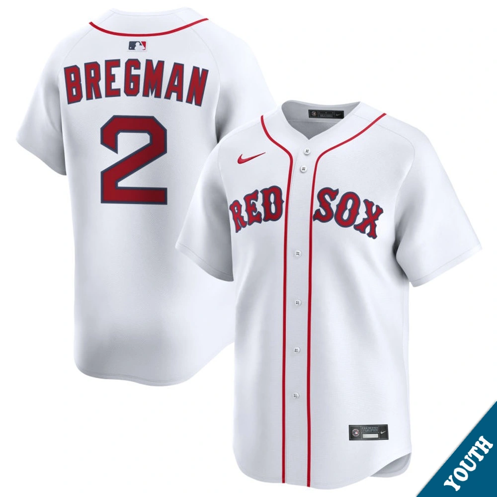 Youth Boston Red Sox Alex Bregman #2 Home White Limited Jersey Youth Boston Red Sox Alex Bregman #2 Home White Limited Jersey