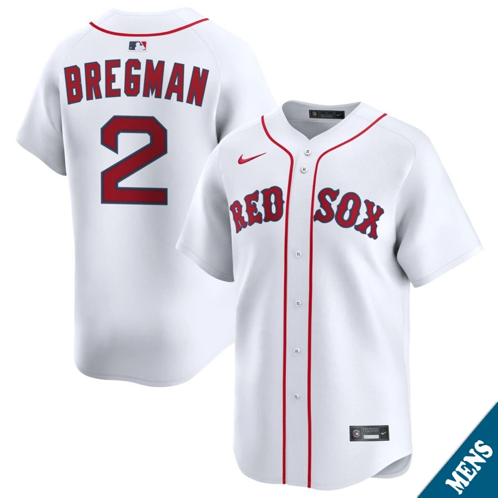 Men's Boston Red Sox Alex Bregman #2 Home White Limited Jersey Men's Boston Red Sox Alex Bregman #2 Home White Limited Jersey