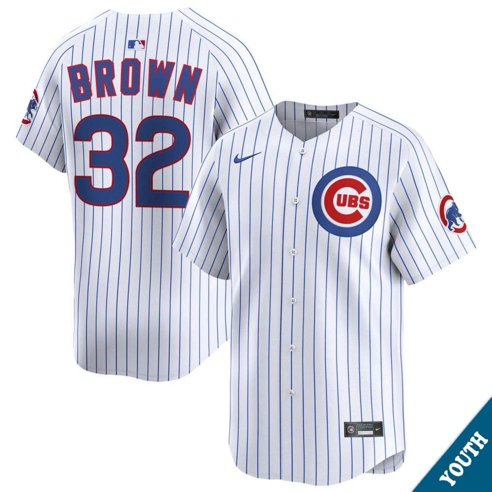 Youth Chicago Cubs Ben Brown #32 Home White Limited Jersey Youth Chicago Cubs Ben Brown #32 Home White Limited Jersey