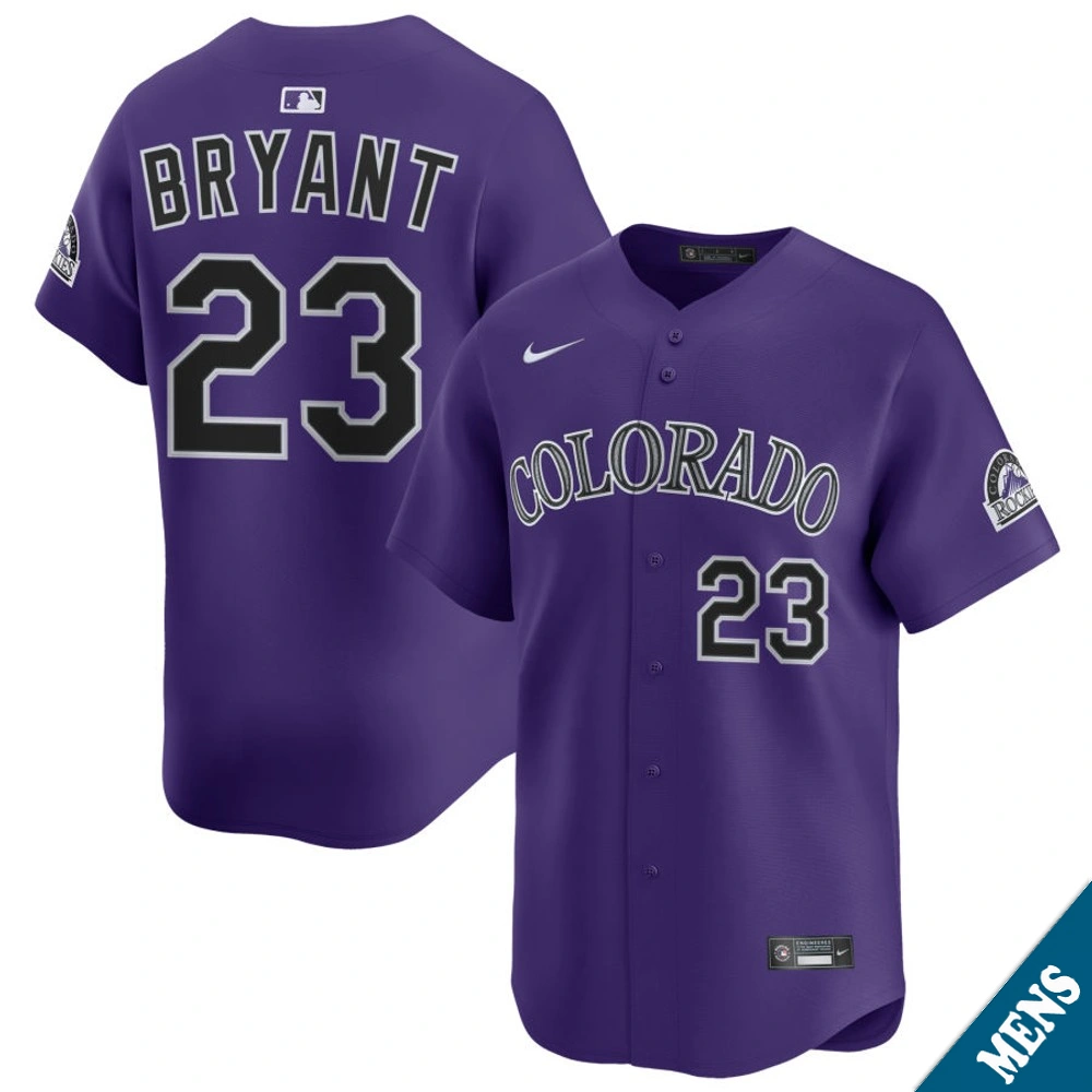 Men's Colorado Rockies Kris Bryant #23 Purple Alternate Limited Jersey