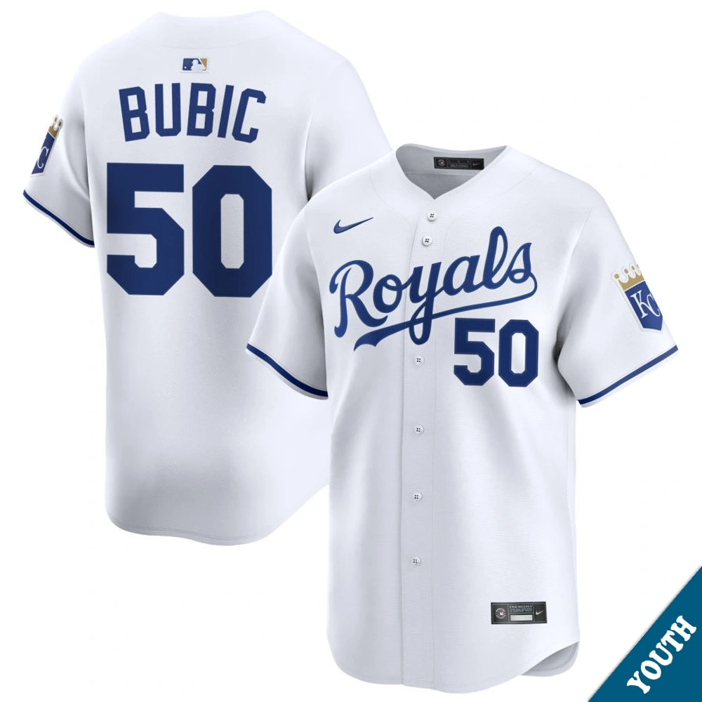 Youth Kansas City Royals Kris Bubic #50 Home White Limited Jersey