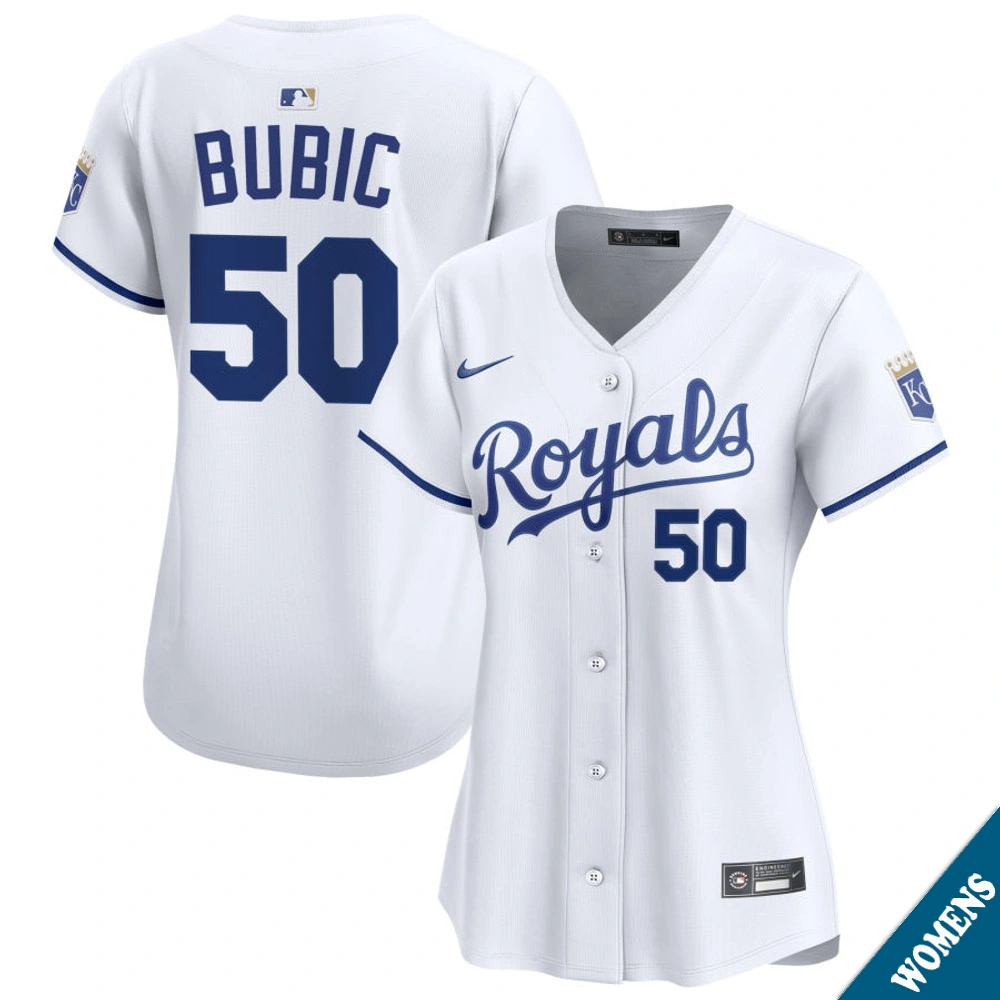Women's Kansas City Royals Kris Bubic #50 Home White Limited Jersey