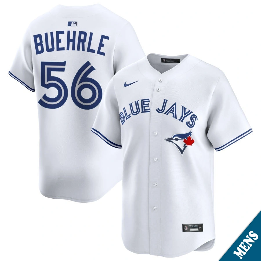 Men's Toronto Blue Jays Mark Buehrle #56 Home White Limited Former Player‌ Jersey