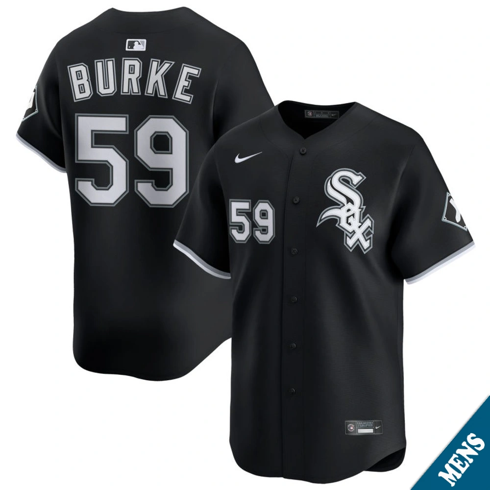 Men's Chicago White Sox Sean Burke #59 Black Alternate Limited Jersey