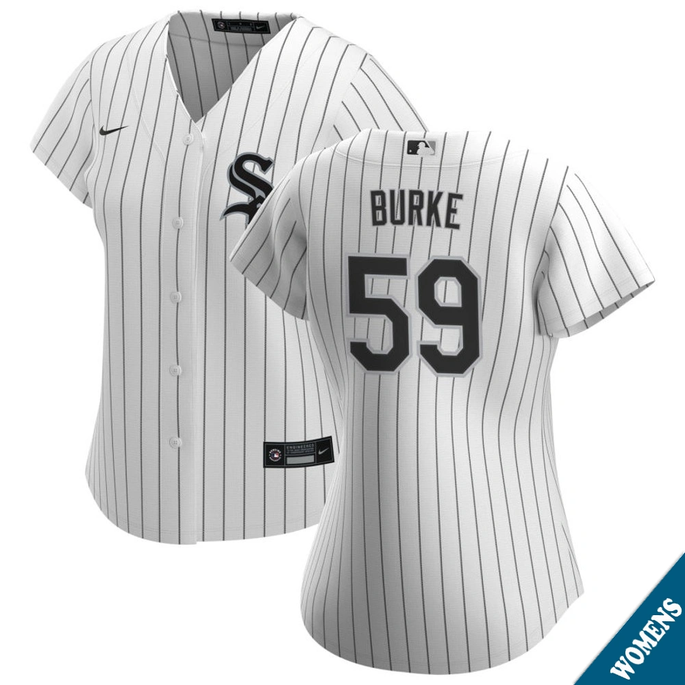 Women's Chicago White Sox Sean Burke #59 Home White Replica Jersey Women's Chicago White Sox Sean Burke #59 Home White Replica Jersey