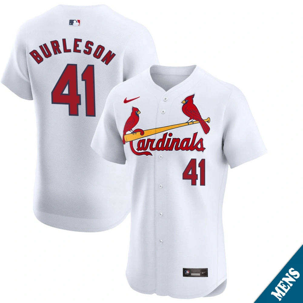 Men's St. Louis Cardinals Alec Burleson #41 Home White Elite Jersey
