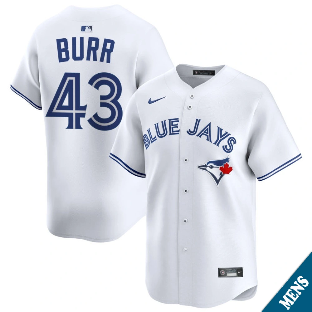 Men's Toronto Blue Jays Ryan Burr #43 Home White Limited Jersey