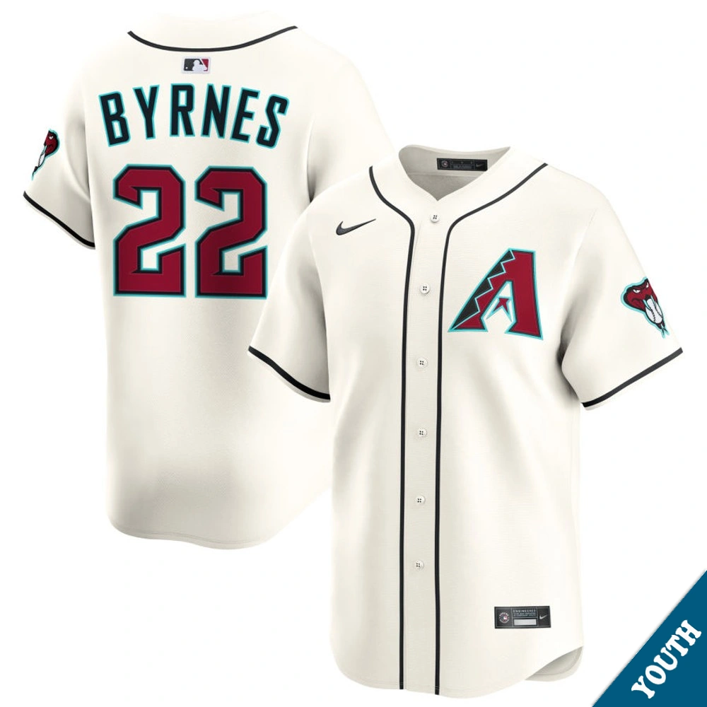 Youth Arizona Diamondbacks Eric Byrnes #22 Home Cream Limited Former Player‌ Jersey