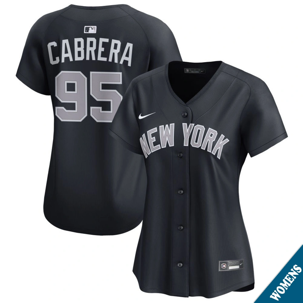 Women's New York Yankees Oswaldo Cabrera #95 Navy Alternate Limited Jersey