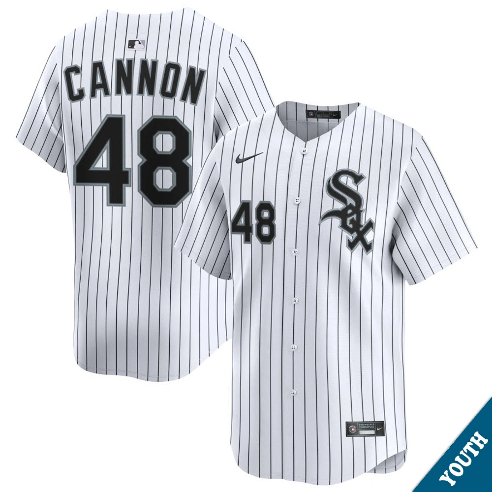 Youth Chicago White Sox Jonathan Cannon #48 Home White Limited Jersey