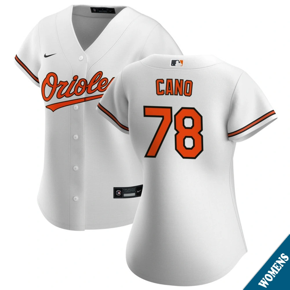 Women's Baltimore Orioles Yennier Cano #78 Home White Replica Jersey Women's Baltimore Orioles Yennier Cano #78 Home White Replica Jersey
